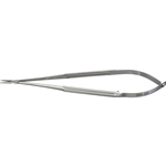 Miltex 7.125" Micro Surgery Needle Holder with Round Handle - Straight Jaws - 0.6 mm Tips