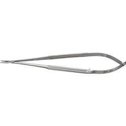 Miltex 7.125" Micro Surgery Needle Holder with Round Handle - Straight Jaws - 0.6 mm Tips