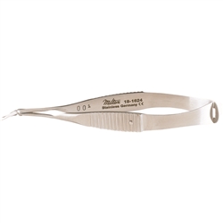 Miltex 3.25" Vannas Capsulotomy Scissors - Angled on Flat - Sharp Tips