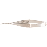 MiItex 3-1/4" McPherson-Vannas Micro Iris Scissors - Thumb Handle with Spring, Curved Sharp/Sharp Tips