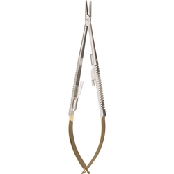 Miltex 5.5" Castroviejo Needle Holder - Straight - Smooth Jaws with Lock, Tungsten Carbide