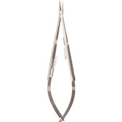 Miltex 5.75" Castroviejo Needle Holder - Extra Delicate Jaws with Lock - Straight
