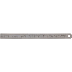 Miltex Stainless Ruler, 6" x ½"