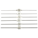 Miltex 4-7/8" Bowman Lacrimal Probe, Sterling, Double-Ended, Size 3-4, 1.3mm & 1.4mm Tips