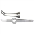 Miltex 3-3/4" Foerster Eye Dressing Forceps - Octagonal Grip - Full Curve - 1 x 2 Teeth - 0.55mm Wide