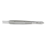 Miltex Fixation Forceps, Straight, 1 x 1 Curved Teeth Extending Beyond Each Other - 3-3/4"