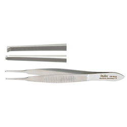 Miltex Tissue Forceps, 3-3/4", 2x3 Teeth, 1mm Wide