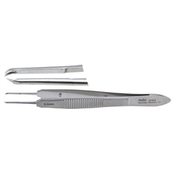 Miltex 4" Castroviejo Suture Forceps - 1 x 2 Teeth - 0.65mm Wide at Tip with Tying Platform
