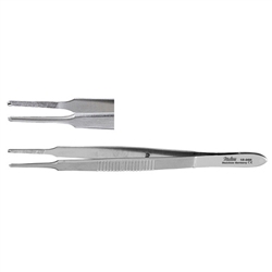 Miltex Utility Forceps, Suturing, Cross Serrated Tips, 1x2 Teeth - 4"