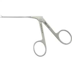 Miltex Micro Alligator Ear Forceps - 3" Shaft - Oval Cup Jaws - 0.8mm Wide