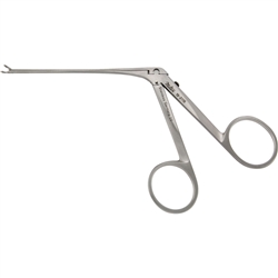 Miltex House Forceps - 3-1/4" Shaft - 0.9mm Oval Cups - Angled Left 25 Degrees