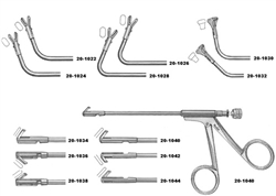Miltex Pear Shaped Cup Jaw Forceps, Horizontal Opening 80° Upturned, Luer Lock Port/Cleaning
