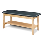 Clinton Flat Top Classic Series Straight Line Treatment Table with Full Shelf