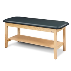 Clinton Flat Top Classic Series Straight Line Treatment Table with Full Shelf