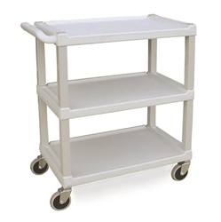 Lakeside 300 Lb Capacity Plastic Utility Cart, (3) 16 x 24 Inch Shelves