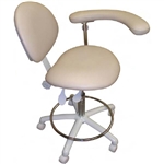 Galaxy 2020 Dental Assistant's Stool w/ Powder Coated Base