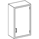 Blickman Solid Door (A24LS), Wall Cabinet - Single Door