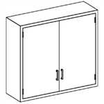 Blickman Solid Swinging Door (B35LS), Wall Cabinet - Double Door