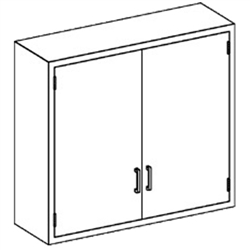 Blickman Solid Swinging Door (B35LS), Wall Cabinet - Double Door