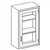 Blickman Glass Door (D24LS), Wall Cabinet - Single Door