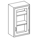 Blickman Glass Door (D24LS), Wall Cabinet - Single Door