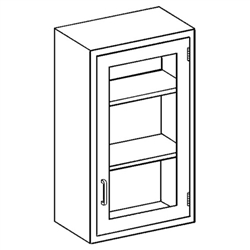 Blickman Glass Door (D24LS), Wall Cabinet - Single Door