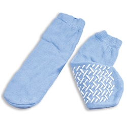 Slipper Socks; Large - Sky Blue (48/cs)