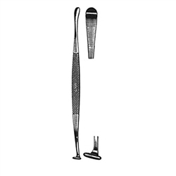 Miltex Morrison-Hurd Tonsil Dissector & Pillar Retractor, 9", Flat Handle, 8 x 25mm Serrated Blade