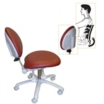 Galaxy 2250 Doctor's Manual Lumbar Support Dental Stool