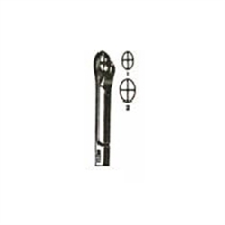 Miltex Krause Laryngeal Tip For Nos. 23-399 to 23-410 Cannula & No. 23-420 Handle, Oval Basket Jaws, Large, Straight