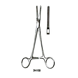 Miltex 7-3/4" DeBakey Patent Ductus & Peripheral Vascular Clamp - Straight - 32mm Jaws