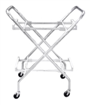 Blickman Folding Utility Cart w/ (2) 6" Height Chrome Baskets