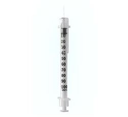 Miltex Insulin Syringe with Needle Assure 1mL, 29G (8/cs)