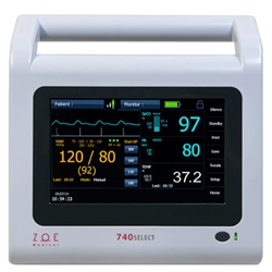 Zoe Medical 740SELECT XM000 Vital Signs Monitor w/ NIBP & Masimo SpO2 Measurements