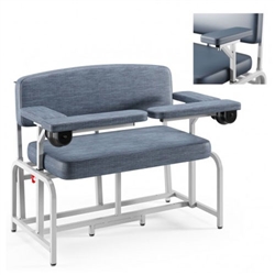 Winco Harmony Bariatric Blood Drawing Chair - Dual Left Arm