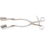 Miltex 12-3/4" Beckman-Eaton Laminectomy Retractor - Hinged Sharp 7 x 7 Teeth - 2" Deep x 1-3/4" Wide