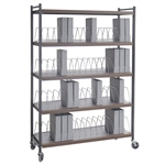 Omnimed Wide Open Style Chart Rack (Wired Dividers) - Capacity 48