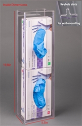 Poltex Narrow Glove Box Holder-2 Box (Wall Mount)
