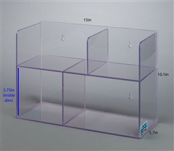 Poltex Suture Box Storage Rack - 15.5in, Two-Tier (Wall Mount)