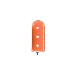 Miltex Solid Vented Instrument Guard, Size 7, 1/16" x 3/8" x 1", Orange, Non-Sterile, 50/pkg