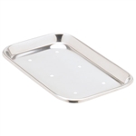 Miltex Mayo Tray, Size 10, Perforated, 10" x 6-1/2" x 23/32"