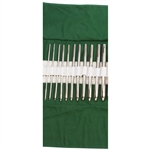 Miltex Set of 7-1/4" Hegar Uterine Dilators - Single End - Set of 14: Sizes 4mm to 17mm In Kahki Roll