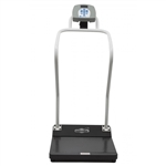 Health O Meter Antimicrobial Digital Platform Scale with Extended Handrails