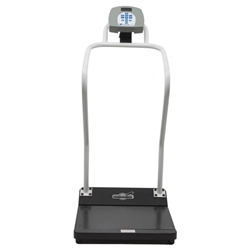 Health O Meter Antimicrobial Digital Platform Scale with Extended Handrails