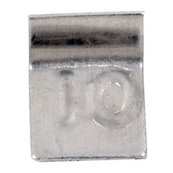 Ohaus 10mg Class F Test Weight with No Certificate, Flat with One End Turned Up for Easy Handling