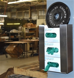 Omnimed Magnetic Triple Glove Box Holder/Organizer- Wall Mounted Dispenser