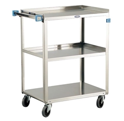 Lakeside 311 Utility Cart, 300 Lb Capacity, (3) 15.5 x 24 Inch Shelves