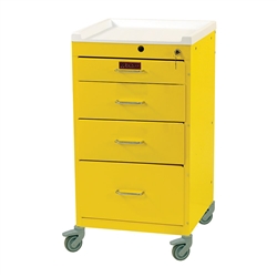 Harloff Infection Control Cart, Four Drawers with Key Lock