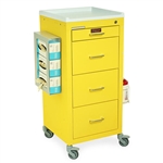 Harloff PPE Cart and Isolation Cart, Four Drawers with Key Lock - Quick Ship