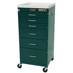 Harloff Anesthesia Cart, Six Drawer with Basic Electronic Pushbutton Lock